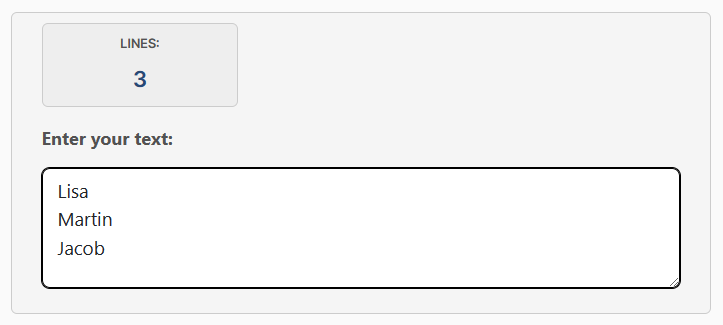 Line Coutner Tool Example