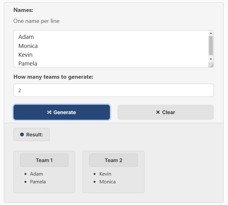 random group generator wheel