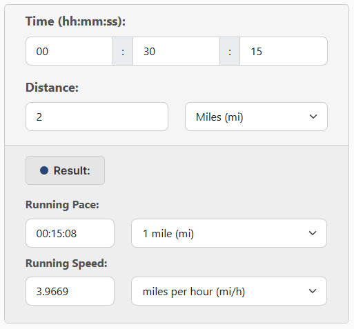 Running Pace Calculator - PureTables.com